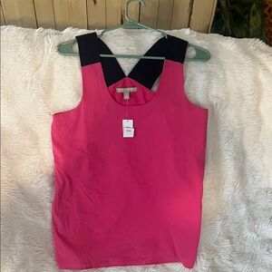 Banana Republic Hot Pink Tank with Black Contrast Back